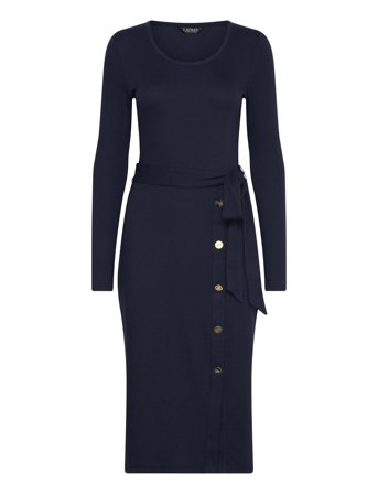 Lauren Ralph Lauren | Belted Rib-Knit Dress | 34