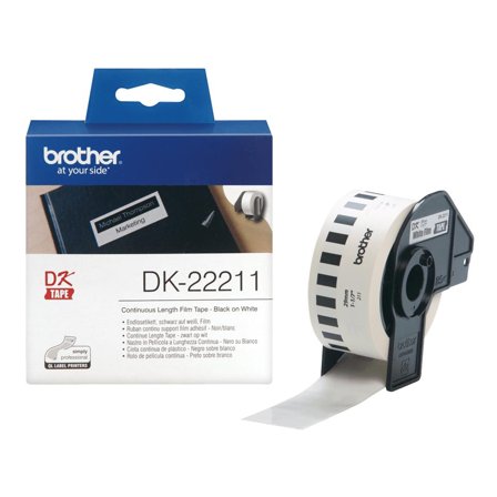 Brother P-Touch DK-22211 white continue length film 29mm x 15.24m