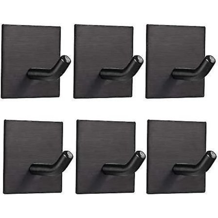 Heavy Duty Adhesive Hooks, Stick On Wall Adhesive Hangers, Strong Stainless Steel Holder, Self Adhesive Hooks For Kitchen Bathroom Home Door Towel Coa