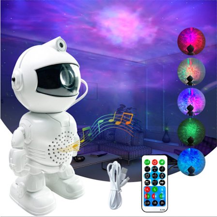 Astronaut Stjärnprojektor | Galaxy Nattlampa med Bluetooth Högtalare