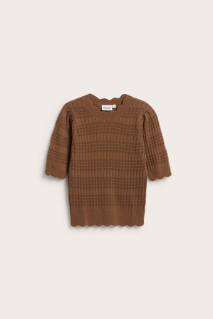 Kappahl | Dzianinowy top z bawełny Brązowy XL | Brązowy