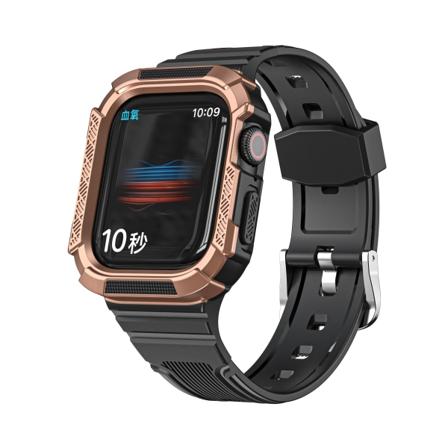 Silikonrem För Apple Watch Ultra 49mm 8 7 45mm 41mm Anti-fall skydd Smart watch För iwatch 6 5 4 SE 44mm 42mm 40mm Black-1 For 38mm 40mm 41mm