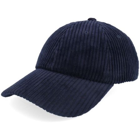Upfront - Blå unconstructed Keps - Allan Corduroy Cap Navy Dad Cap @ Hatstore