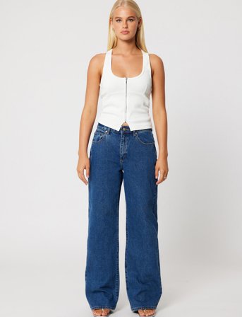 ABRAND 95 Mid Baggy Bella Mid Blue - Blue - 30