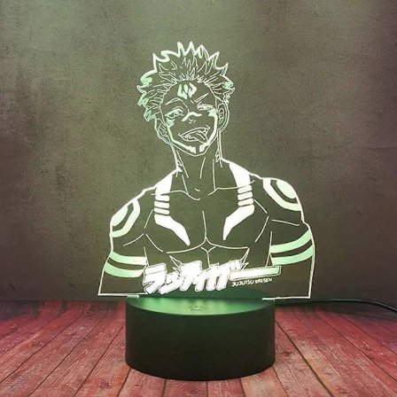 YRKJ Anime Figur Yuji Itadori Ryomen Sukuna Optisk Nattlampa 16 Färgskiftande Touch Fjärrkontroll Lampa Hem Sovrum Dekor Baby Sleep Bulb Kid Manga
