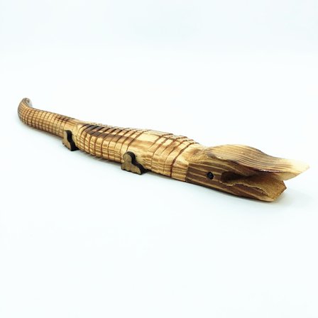 Håndskåret krokodille alligator tre dyr figur for barn