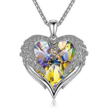 Wings Of Angel Love Heart halskæder til kvinder, smykkegaver CMK