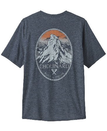 Patagonia M's Cap Cool Daily Graphic Shirt - Lands Chouinard Crest: Smolder Blue X-Dye