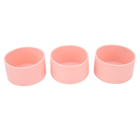3 Par Anti-Slip Silikone Støvler Varmebestandig Vandflaske Bunddæksel Pink