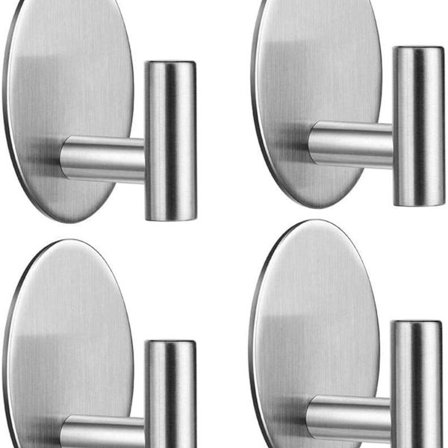 Aikzik 4 st självhäftande krokar, max 8 kg badrumsrockkrok, handdukskrok KLB