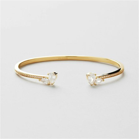 Drop Cuff Armband - 18K GULDPLÄTERAT STERLING SILVER - Safira