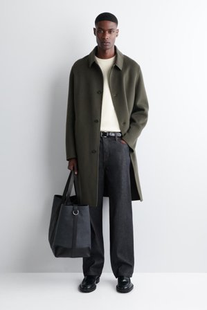 COS Men's Weekender Tote Bag Wool in Grey