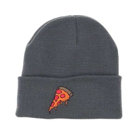 BOOM - Pizza Time Graphite Grey Beanie Cuff Grey Beanie - @ Hatstore