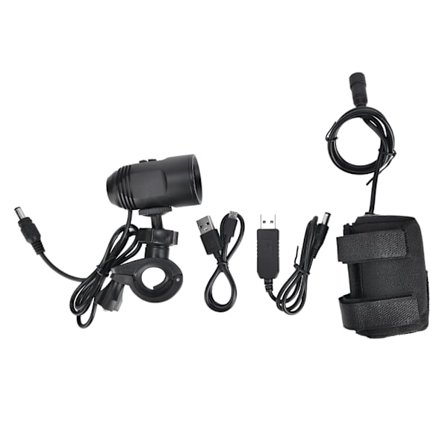 Cykel Forlygte Lampe med Optagekamera Batteri Cykel Tilbehør til Cykel Sort