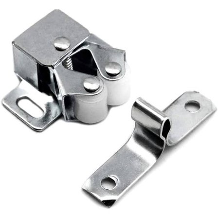 12 stk. skabsdørlåse dørlås dobbelte ruller zinkbelagt skabsdørlås dørlukker til køkkenskabe, skabe og skuffer