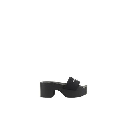Alexander Wang Platform Sandaler With Logo Sort, Dame Stiletter, Størrelse: 38 EU