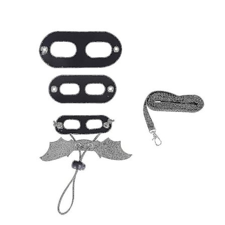 Matelijan vetohihna, käytännöllinen valjaat, ulkokäyttöön tarkoitettu köysi S liskoille (3 kpl valjaat ja siipi)