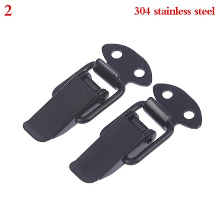 2 STK Bagasje flat munnspenne verktøykasse fjærlås rustfri st