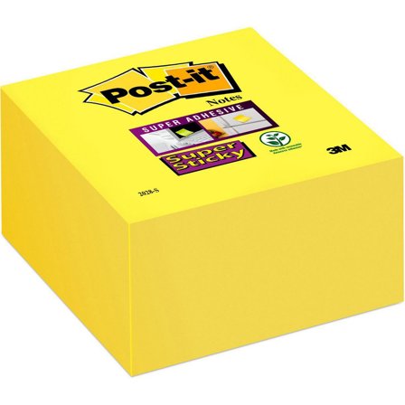 POST-IT Super Sticky-notislappar, kub, 76 x 76 mm, ultragula, 350 blad, 2028-S - Lyreco - Kontorsmaterial - Notes och Post-It - Notes - Kuber