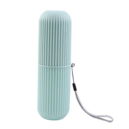 Bärbart Grönt Rese Tandborstfodral med Lock Halkfritt PP Mugg