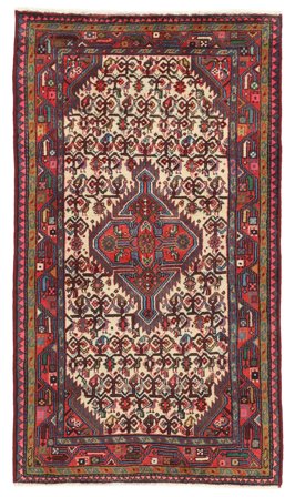 Asadabad Rug 75X130 Dark Red/Black Wool, Persia