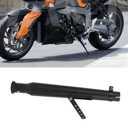 45mm/1.8 tum Motorcykel Avgassrör Universal Modifierat Avgassrör med Universal Glidande Fäste Svart