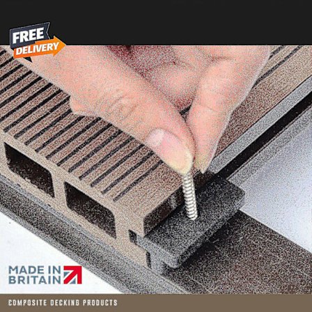 100 Komposit Terrassebræt Clips Fixings T-clips Plast Fasteners 100 Taske