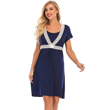 Gravide klær amming nattkjole casual kjole pysjamas