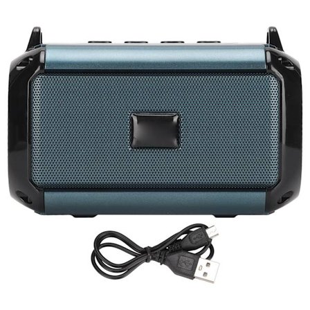 Langaton kaiutin 360° Stereo Noise Reduction Kannettava Bluetooth-kaiutin latauskaapelilla Vihreä