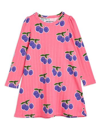 Plum Aop Ls Dress Dresses & Skirts Dresses Casual Dresses Long-sleeved Casual Dresses Rosa Mini Rodini*Betinget Tilbud