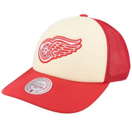 Mitchell & Ness - NHL Röd trucker Keps - Detroit Red Wings Vintage Block Vintage Cream/Red Trucker @ Hatstore