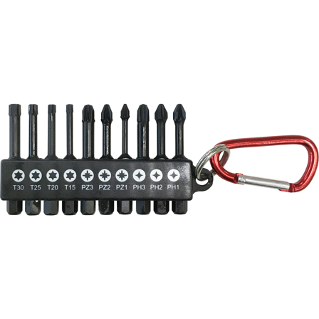 HiKOKI 60120820 Bitssats 1/4", 10 delar, Borra & mejsla