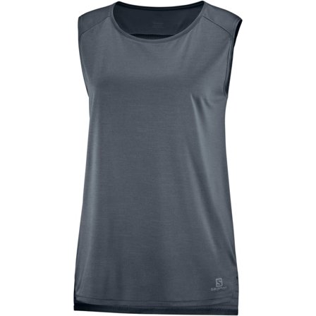 Salomon Women's Outline Summer Tank Women short-sleeved sweaters Grey S