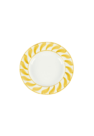 Pick A Poppy Swirl Djup Tallrik - 22 Cm Glas & porslin Gul