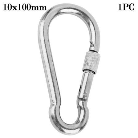 1/2 stk klatreutstyr Karabinkrok Sikkerhetslås 10X100MM