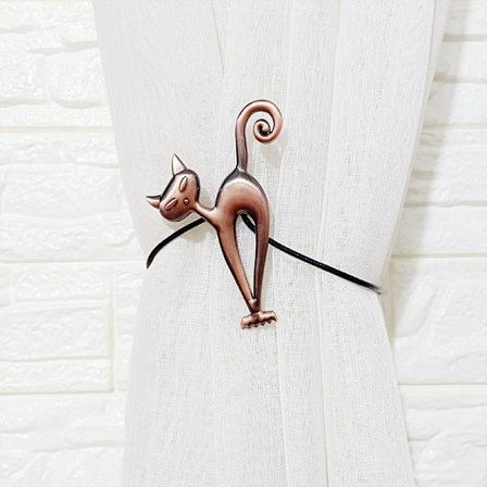 Set med 2 (antikröd) magnetiska gardinomtag, dekorativa gardiner