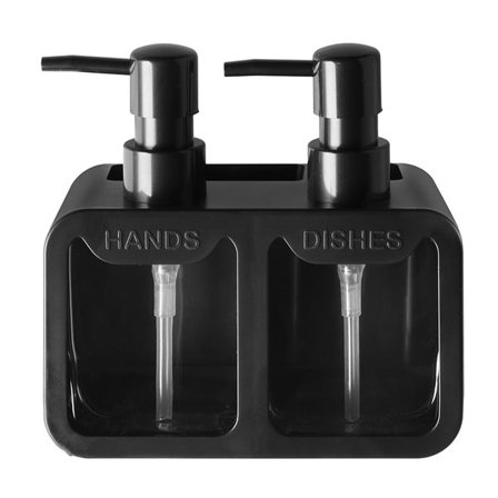 Såpe- og oppvaskmiddeldispenser for kjøkken