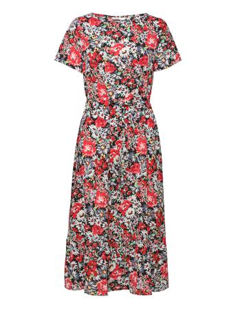 Onlnova Lux Malle Long Dress Aop Ptm Knälång Klänning Multi/mönstrad ONLY