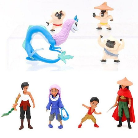 Raya The Last Dragon Toys Cake Toppers Barn Födelsedag Dekoration Figurer Party