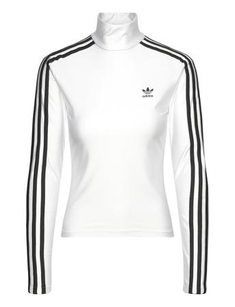 Adicolor 3 Stripes Turtle Neck Longsleeve Tee Sport Sport Clothing Sports Tops & T-shirts Sport Long Sleeve Tops White Adidas Originals