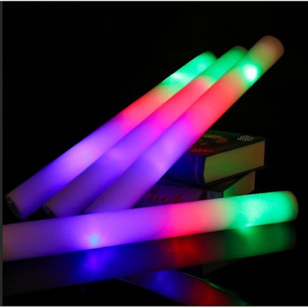 12/15/30/60 stk LED Glødestav Bulk Farverige RGB Glødeskumstav Cheer Tube Mørkt Lys Til Jul Fødselsdag Bryllup Fest Tilbehør