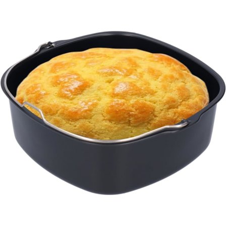 Airfryer Bakeform for HD9925 HD9860 HD9905/01 Airfryer Tilbehør, 18cm Firkantet Jern Airfryer Kakeform Airfryer Kakeform Kakefat Erstatning