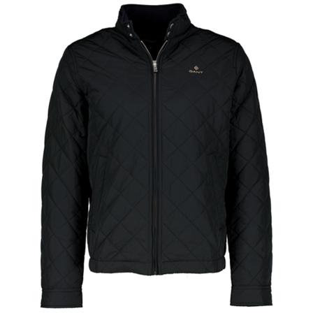 Gant Quilted Windcheater Jakke Sort, Herre, Størrelse: 4XL