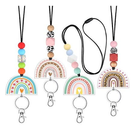 4 st utdragbar nyckelring märkeshållare