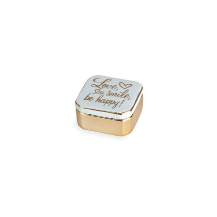 Balvi Ring holder Golden Love Box (ceramic)