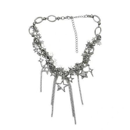 Söt Halsband, Punk Halsband Kvinnor Flickor Halsband, Silver
