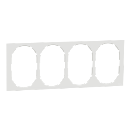 Elko EKO50014 Ram 4-fack 2-vägsuttag, kombinationsmontage Renvit, Strömbrytare & vägguttag