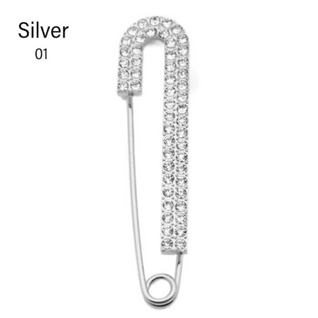 4 stk perlebroche reversnål SØLV 01 01