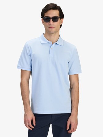 John Henric Men's Hellblaues Jersey-Poloshirt Baumwolle Size XXL