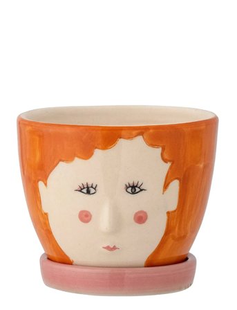 Jaya Flowerpot W/Saucer Orange Bloomingville